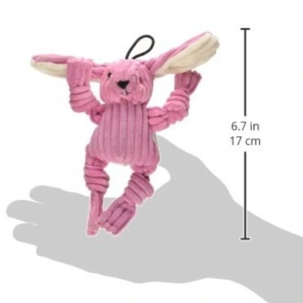 Pink Corduroy Bunny Cat Nip Filled Toy